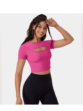 HALARA Hot Pink Short Sleeve Cutout Crop Top bundle— all 3 shirts!!! 👚 👕 👚